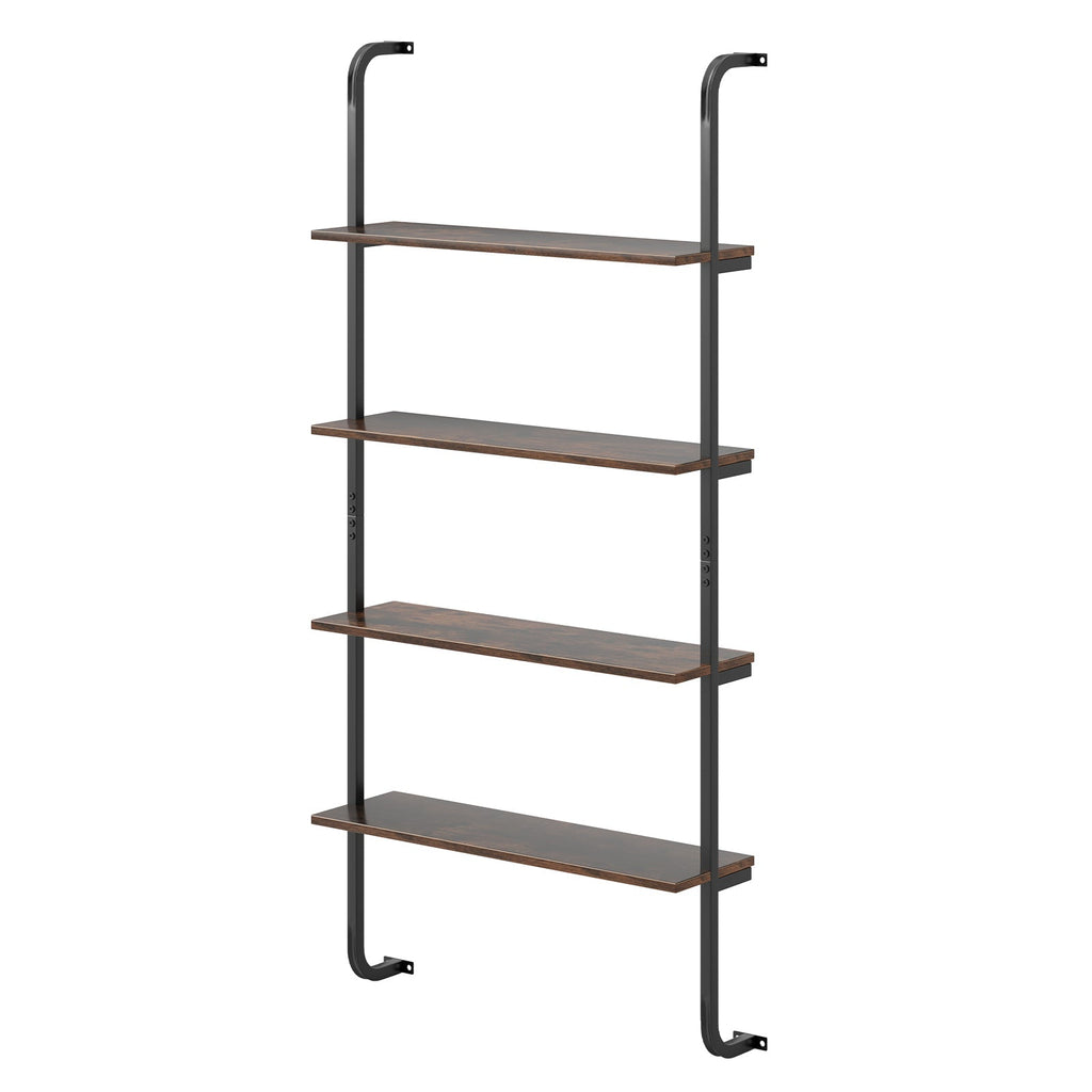 4-Tier Industrial Pipe Shelving with Metal Frame for Living Room Kitchen