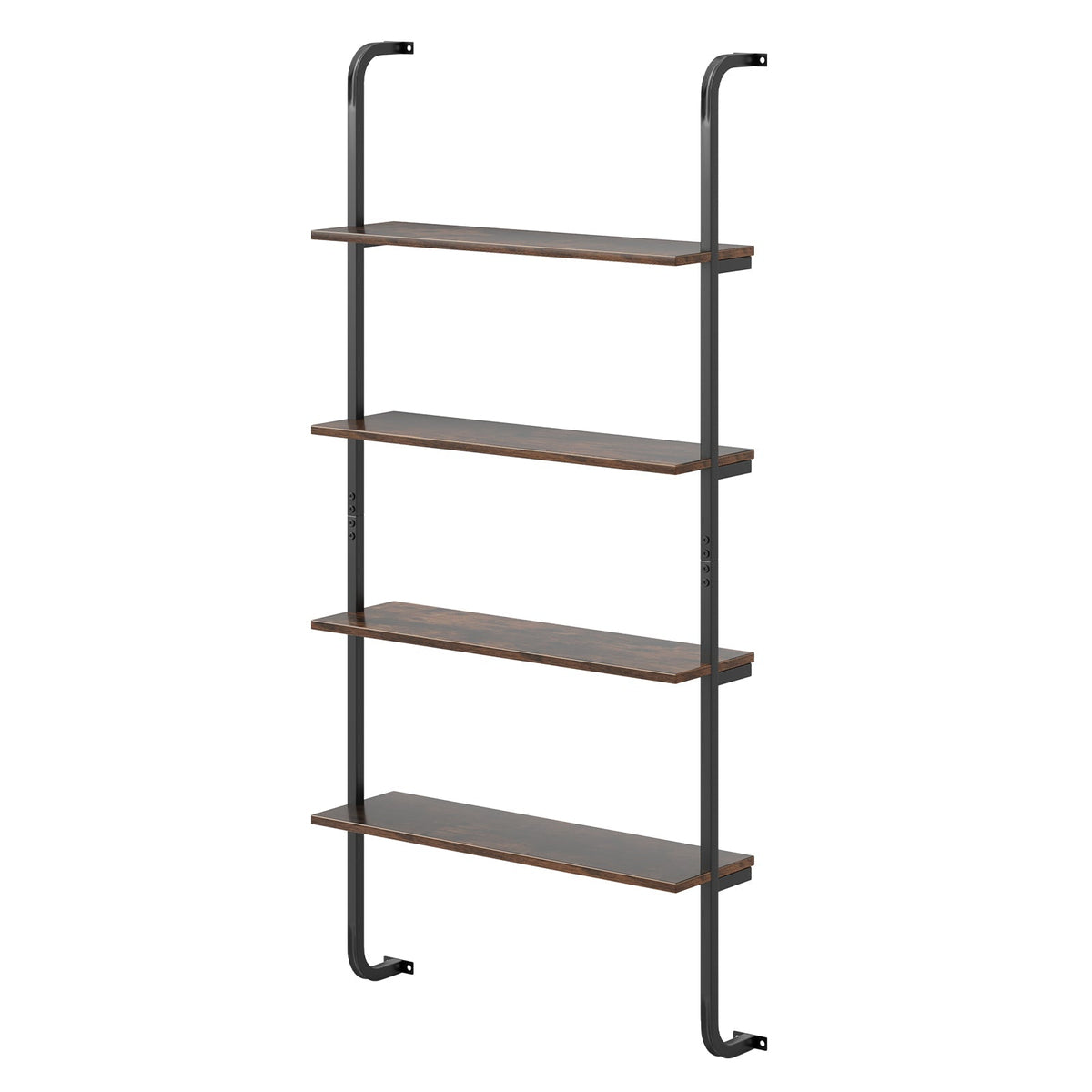4-Tier Industrial Pipe Shelving with Metal Frame for Living Room Kitchen