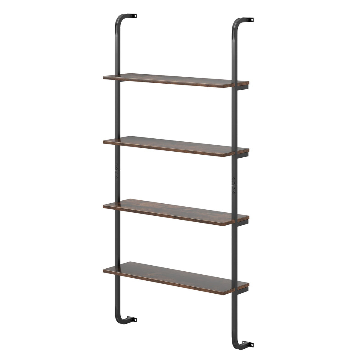 4-Tier Industrial Pipe Shelving with Metal Frame for Living Room Kitchen