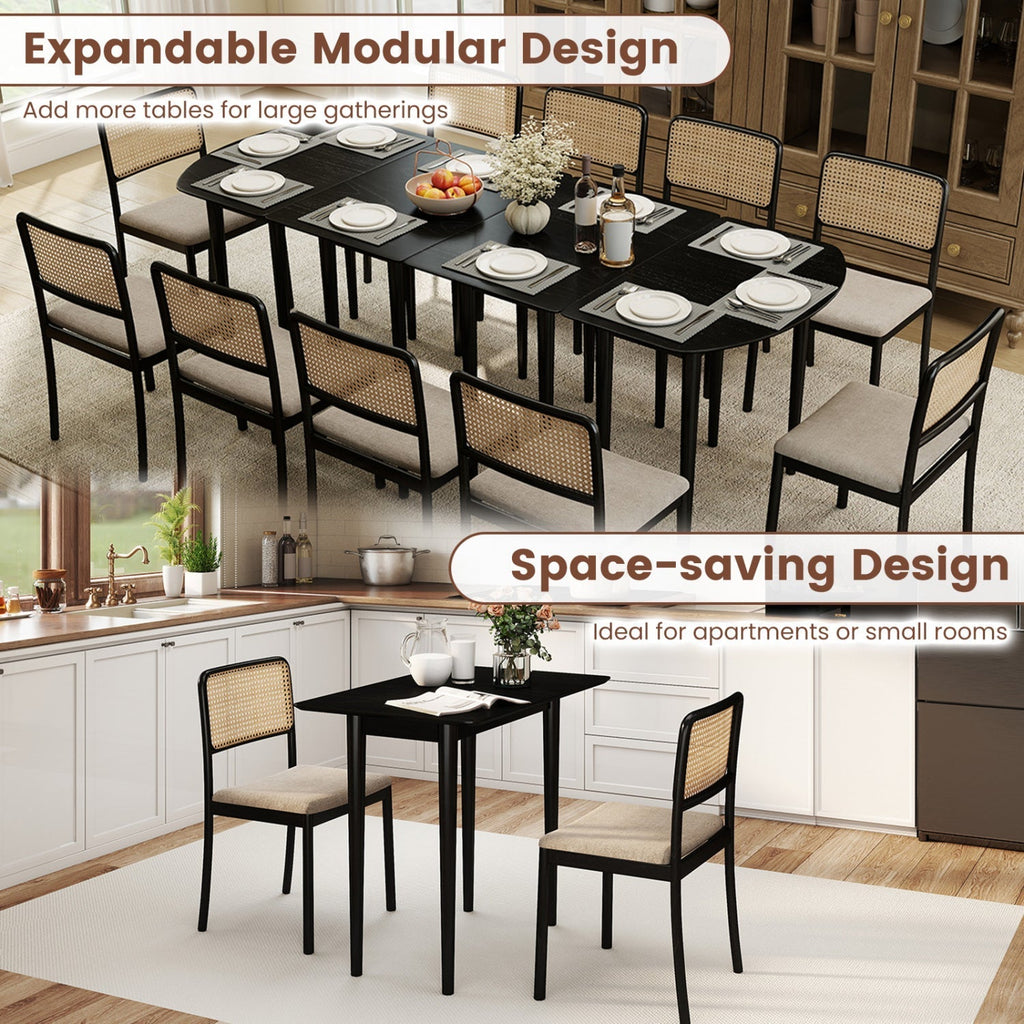 Rectangular Wooden Dining Table for 2-4 34 Inch Farmhouse Solid Wood Kitchen Table